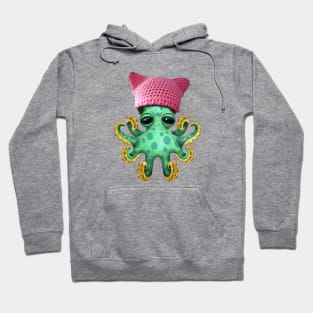 Cute Baby Octopus Wearing Pussy Hat Hoodie